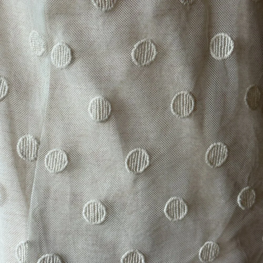 Isobella & Chloe cream polka dot lace dress girls size 8 garden party summer